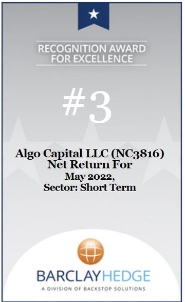 #3 · Algo Capital LLC (NC3816) · Short Term · May 2022 · Ranked by net return for the month