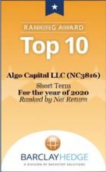 Top 10 · Algo Capital LLC (NC3816) · Short Term · Year 2020, ranked by net return