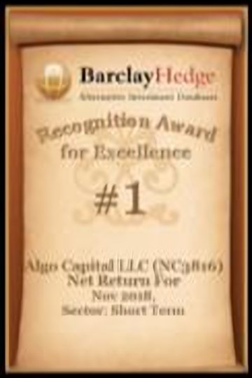 #1 · Algo Capital LLC (NC3816) · Short Term · November 2018 · Ranked by net return for the month