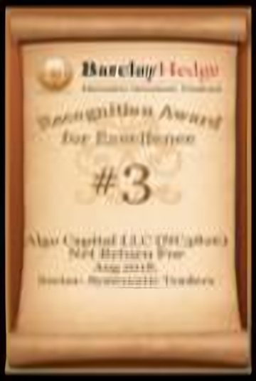 #3 · Algo Capital LLC (NC3816) · Systematic Traders · August 2018 · Ranked by net return for the month