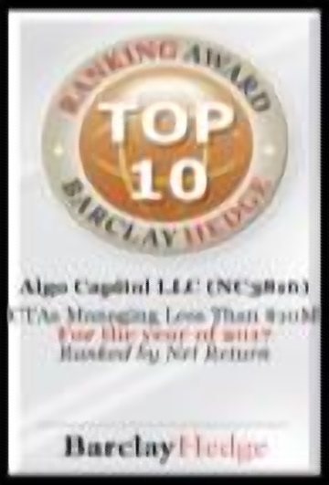 Top 10 · Algo Capital LLC (NC3816) · CTAs Managing Less Than $10M · Year 2017, ranked by net return